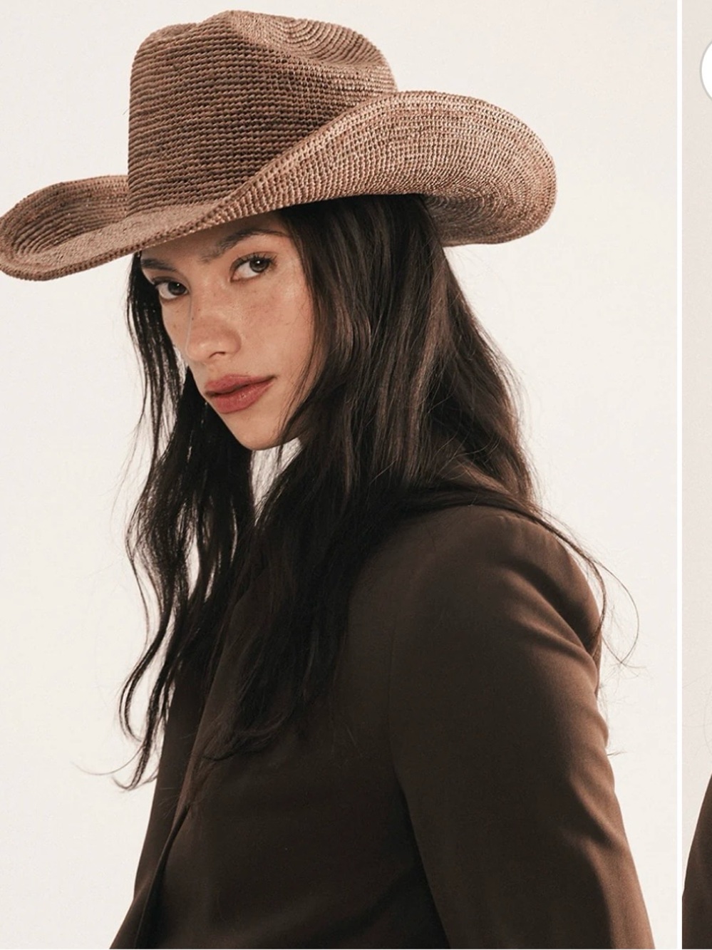 GIGI PIP Woven Cowboy Hat in Light Brown